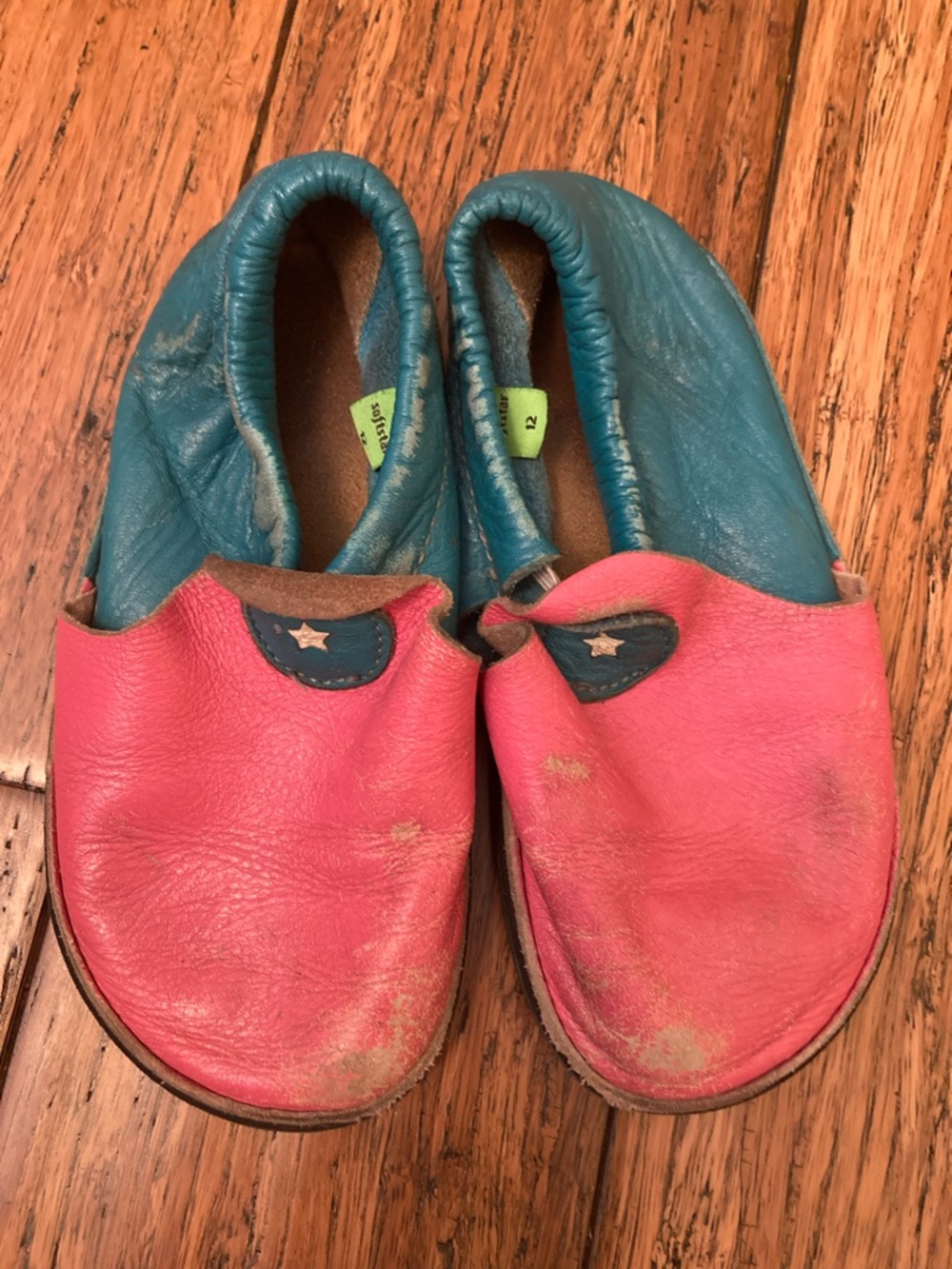 Softstar youth size 12 Rugged Ramblers - customized pink & teal color combo